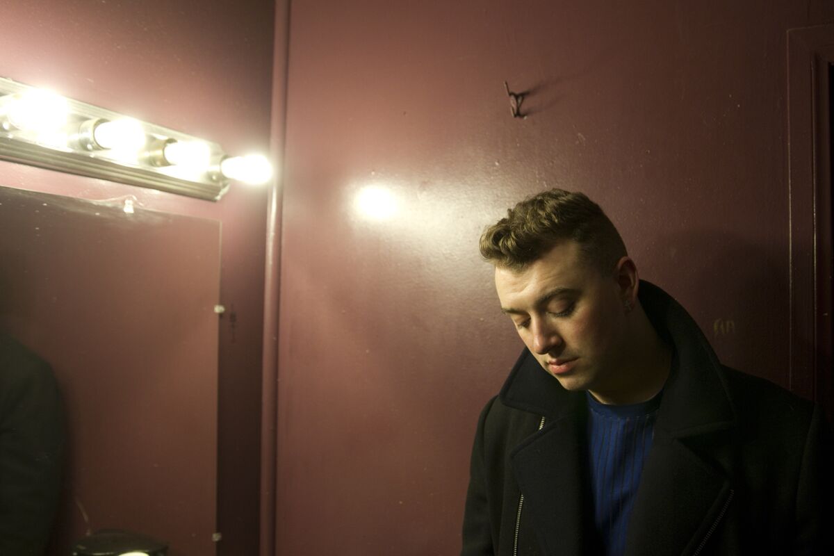 Sam Smith, the breakout British voice behind Disclosure's hit Latch, made his Los Angeles debut with a pair of sold-out shows at the Troubadour in West Hollywood. Photo taken in Smith's dressing room before his show on Tuesday, Dec. 3, 2013.