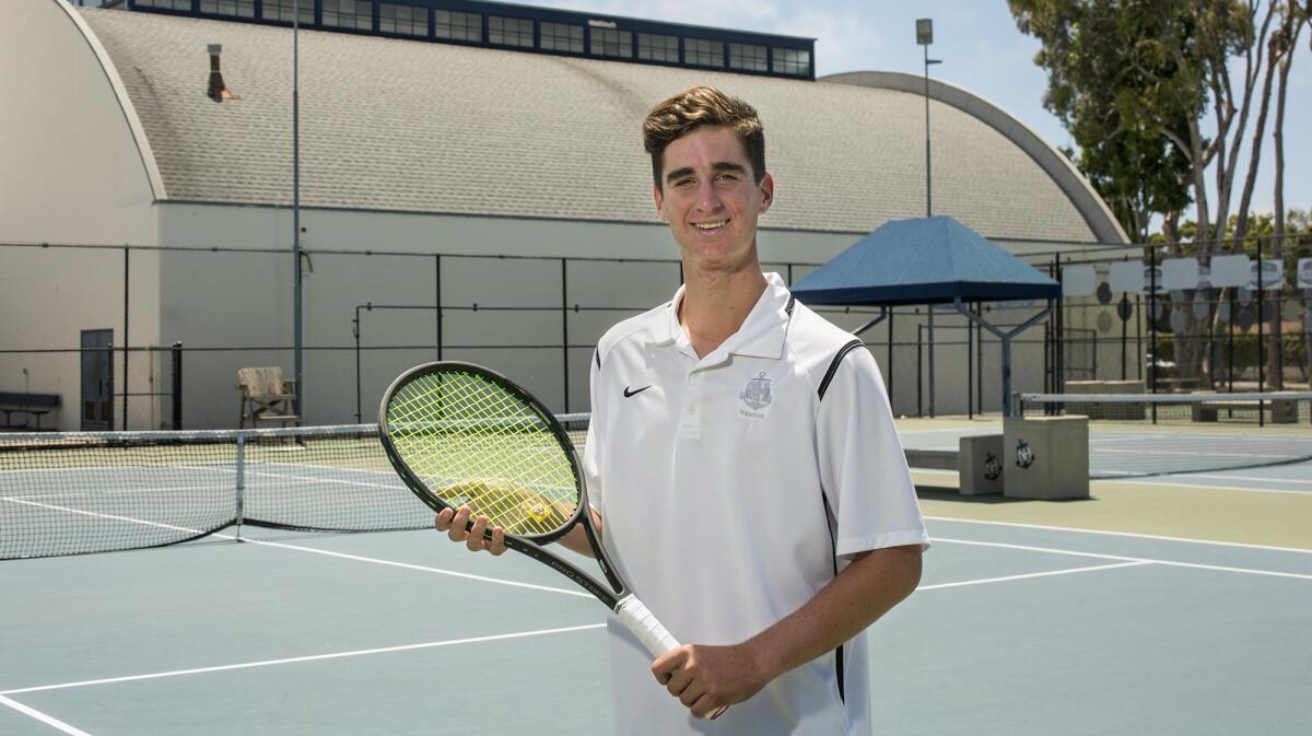 Newport Harbor High's Max McKennon is the Daily Pilot High School Boys' Tennis Player of the Year.
