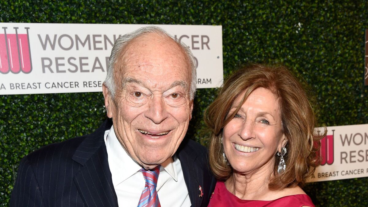 Nat King Cole Award Recipients Leonard Lauder, left, and wife Judy Lauder attend An Unforgettable Evening.