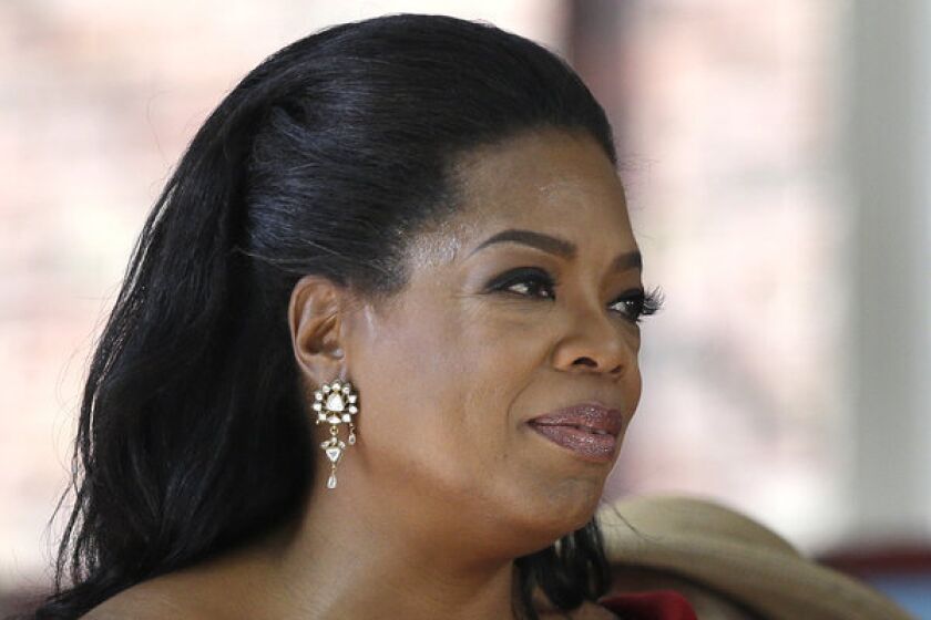 Oprah Winfrey in May 2013 after delivering the commencement address at Harvard University.