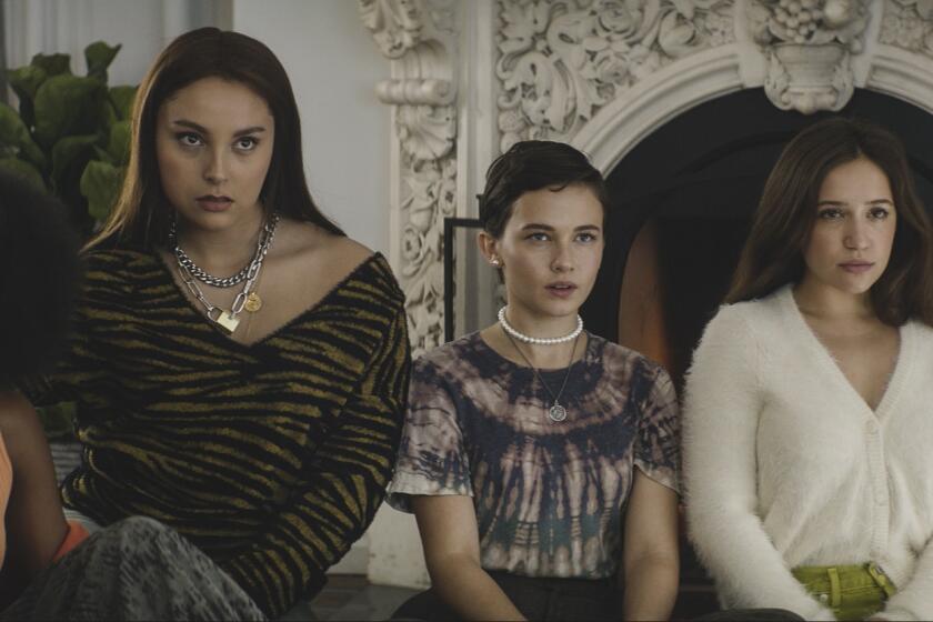 Lovie Simone, Zoey Luna, Cailee Spaeny and Gideon Adlon in Columbia Pictures’ THE CRAFT: LEGACY.