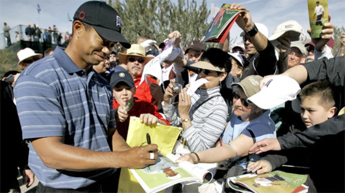 Tiger Woods' presence at a tournament ensures that event's success, and some believe his absence causes immeasurable damage.