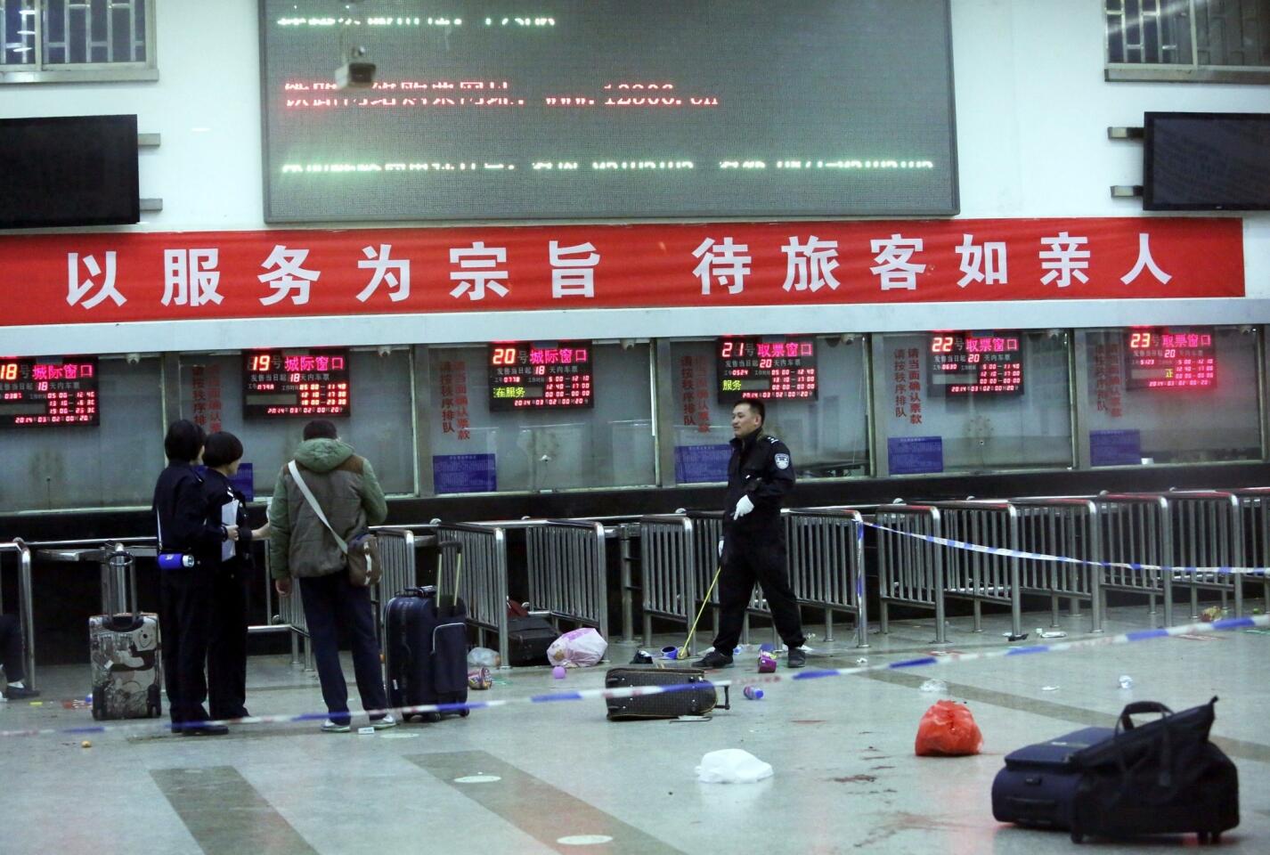 Knifing attack at China railway station