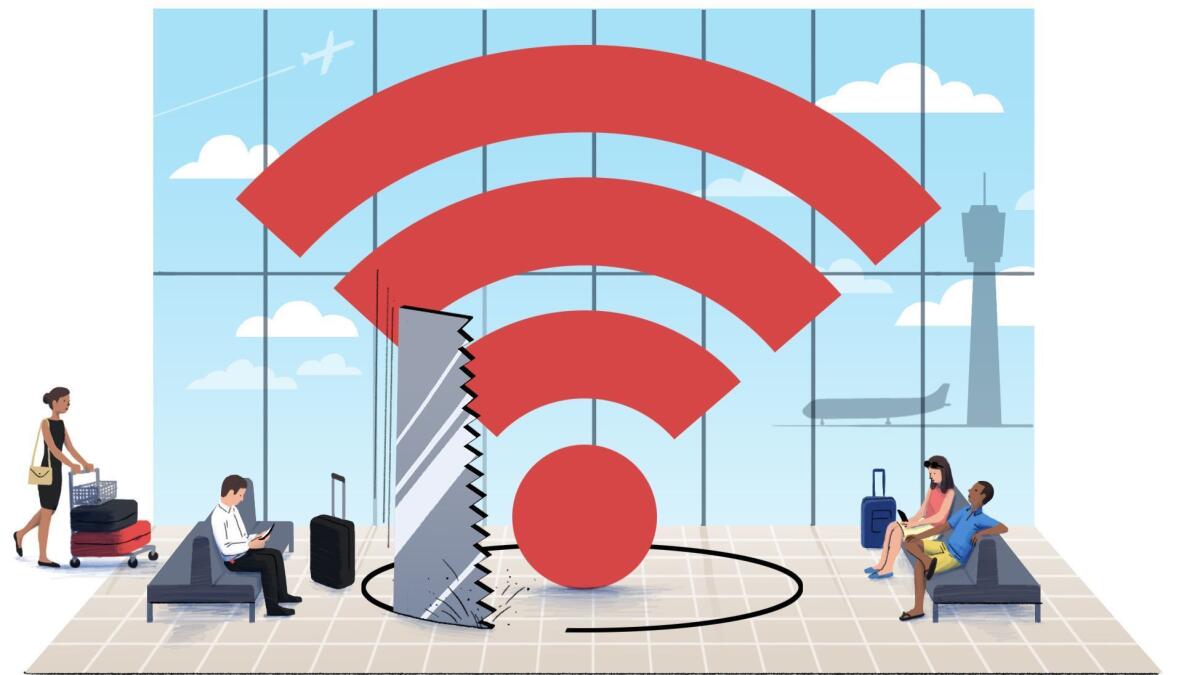 Be wary of airport Wi-Fi.
