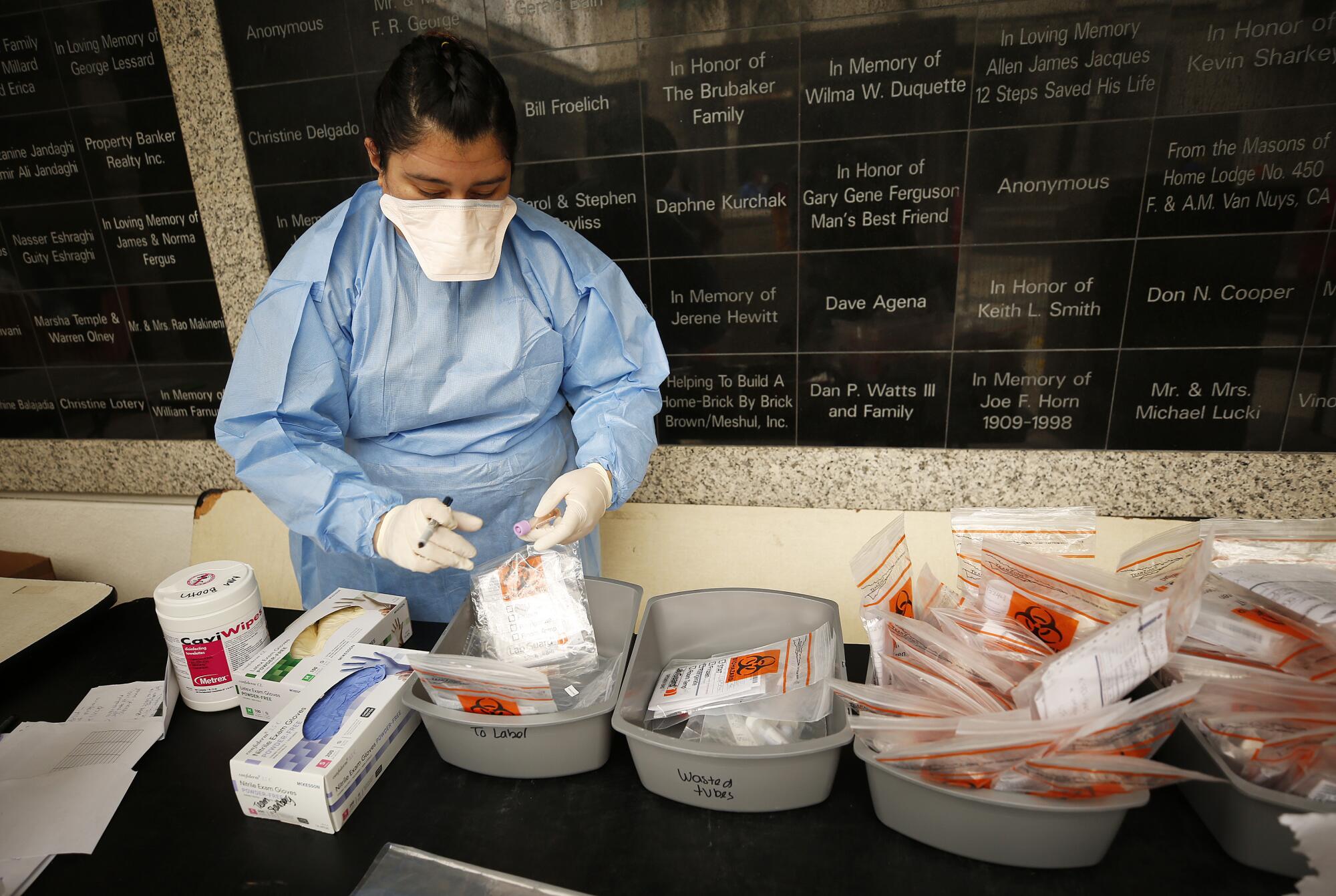 Coronavirus testing on skid row