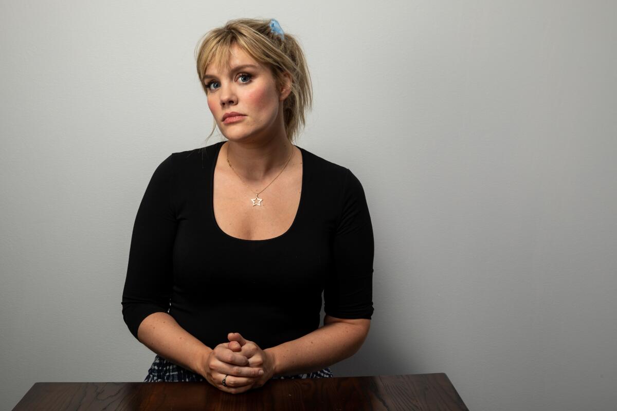 PARK CITY, UTAH - JANUARY 25: Writer/director Emerald Fennell of “Promising Young Woman,” photographed in the L.A. Times Studio at the Sundance Film Festival on Saturday, Jan. 25, 2020 in Park City, Utah.