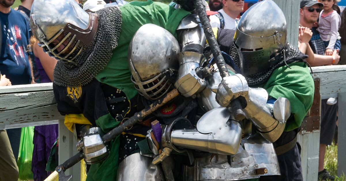 Getting medieval: This sport is a brutal human demolition derby with armor, axes and swords