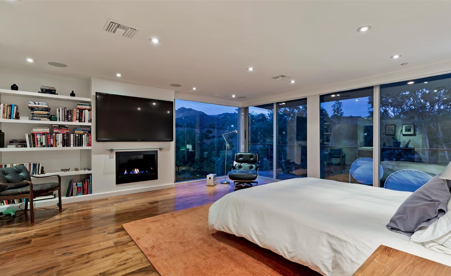 The bedroom.