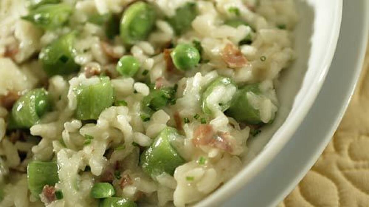 Cut into pieces and stirred into a prosciutto-based risotto, they add a surprising crunch.