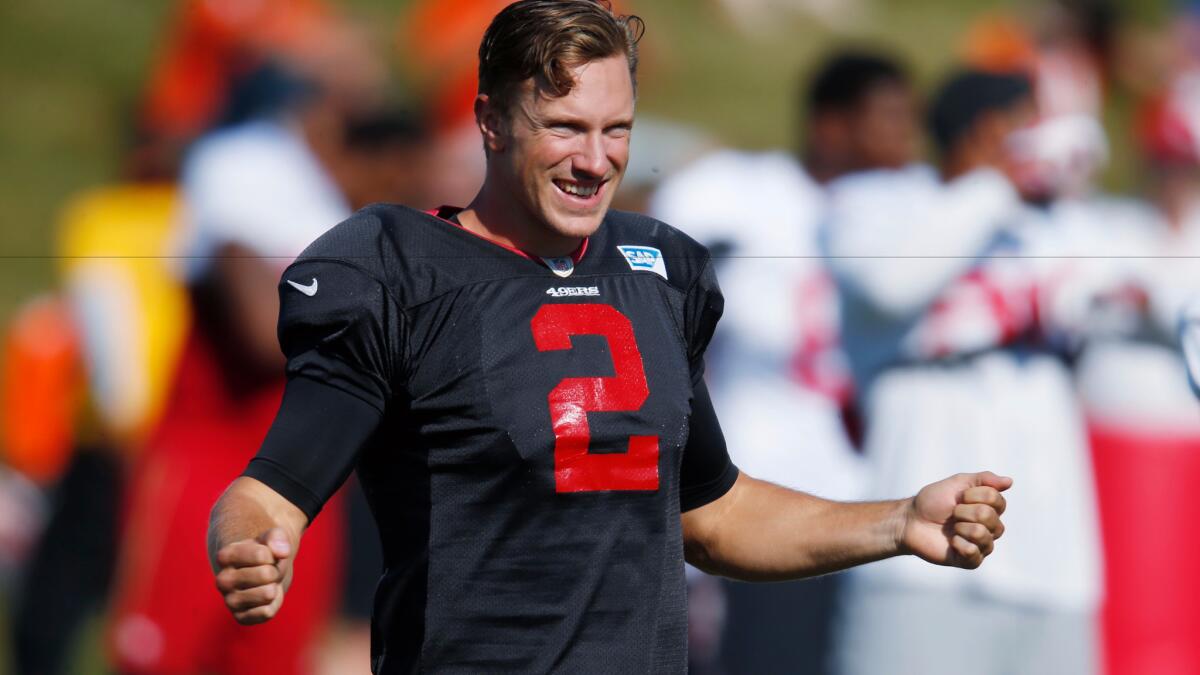 Blaine Gabbert, the former top pick of the Jacksonville Jaguars, will start the season as the 49ers' quarterback.