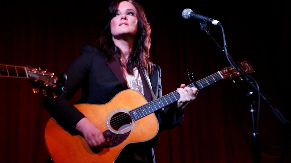 Country music singer and songwriter Brandy Clark performs at the Hotel Cafe in Hollywood earlier this year.