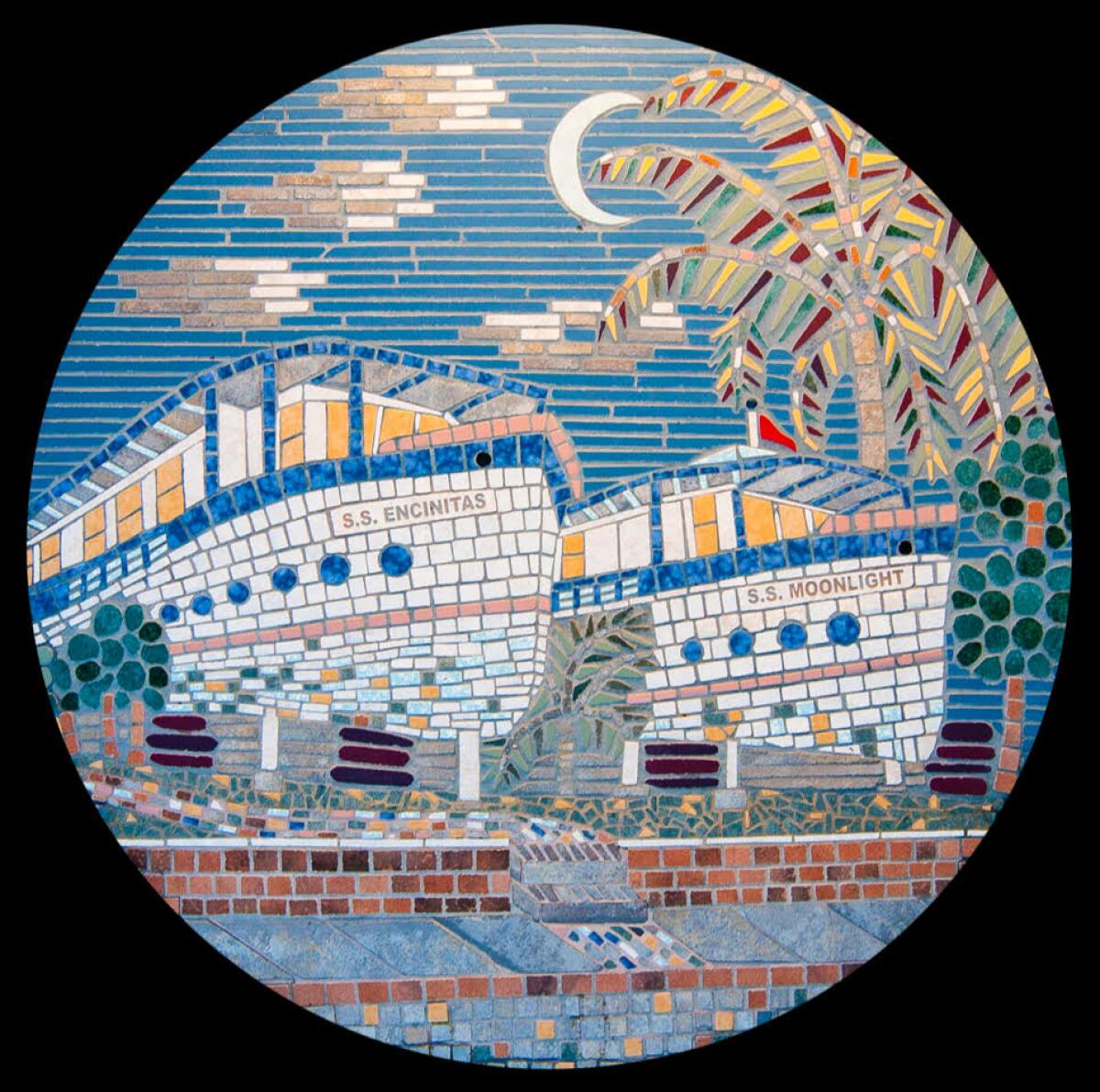 Boathouse mosaic by Terry Weaver