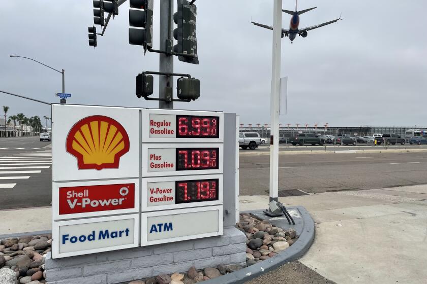 A regular gallon of gasoline cost $6.99 at the Shell station off Pacific Highway.