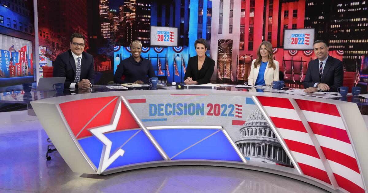 MSNBC's election coverage finishes ahead of CNN - Los Angeles Times