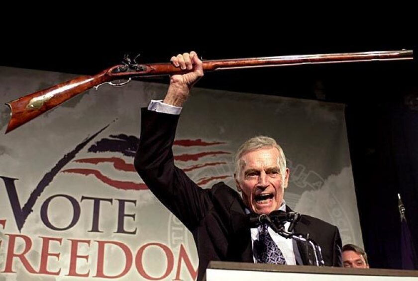 The late actor and NRA President Charlton Heston.