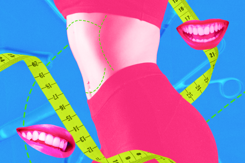 Image of a woman’s waist and tape measure 