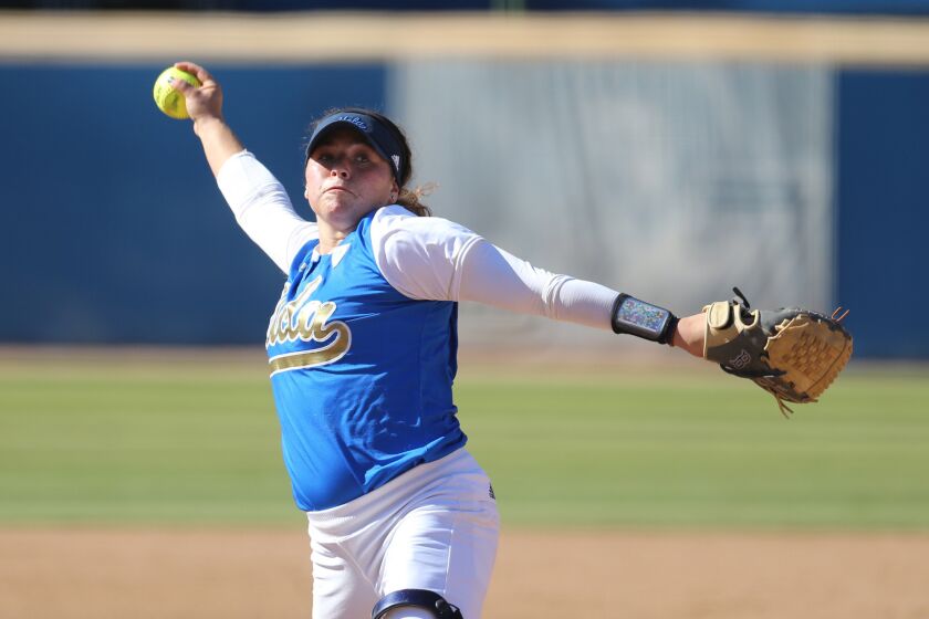 UCLA softball pitcher, Rachel Garcia.