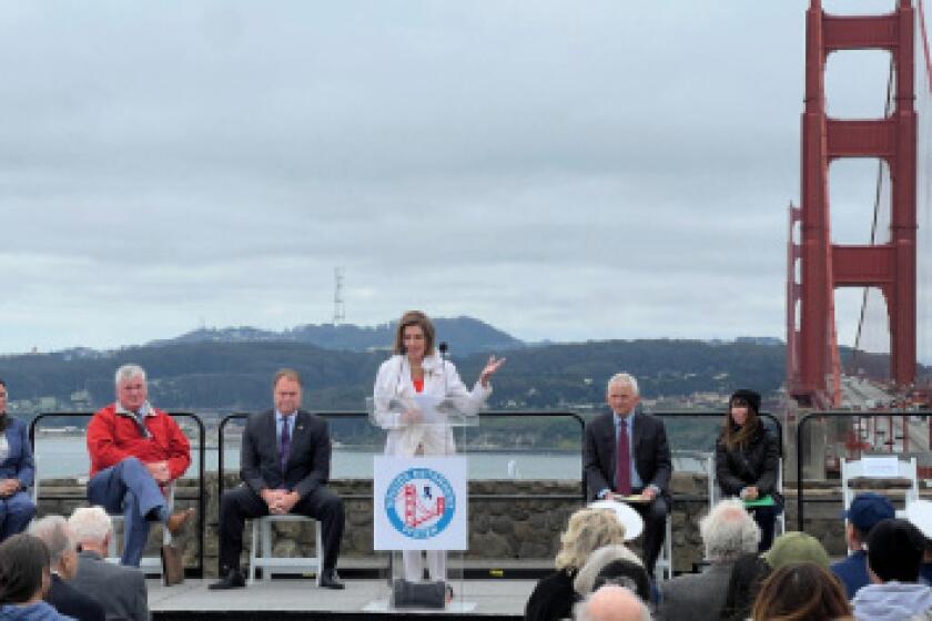 Elected officials, community leaders, advocates, and public agencies came together this morning to commemorate the completion of the construction of the suicide deterrent system on the Golden Gate Bridge, also known as the net. The event recognized the years of advocacy and bold leadership that led to the completion of this life saving project.