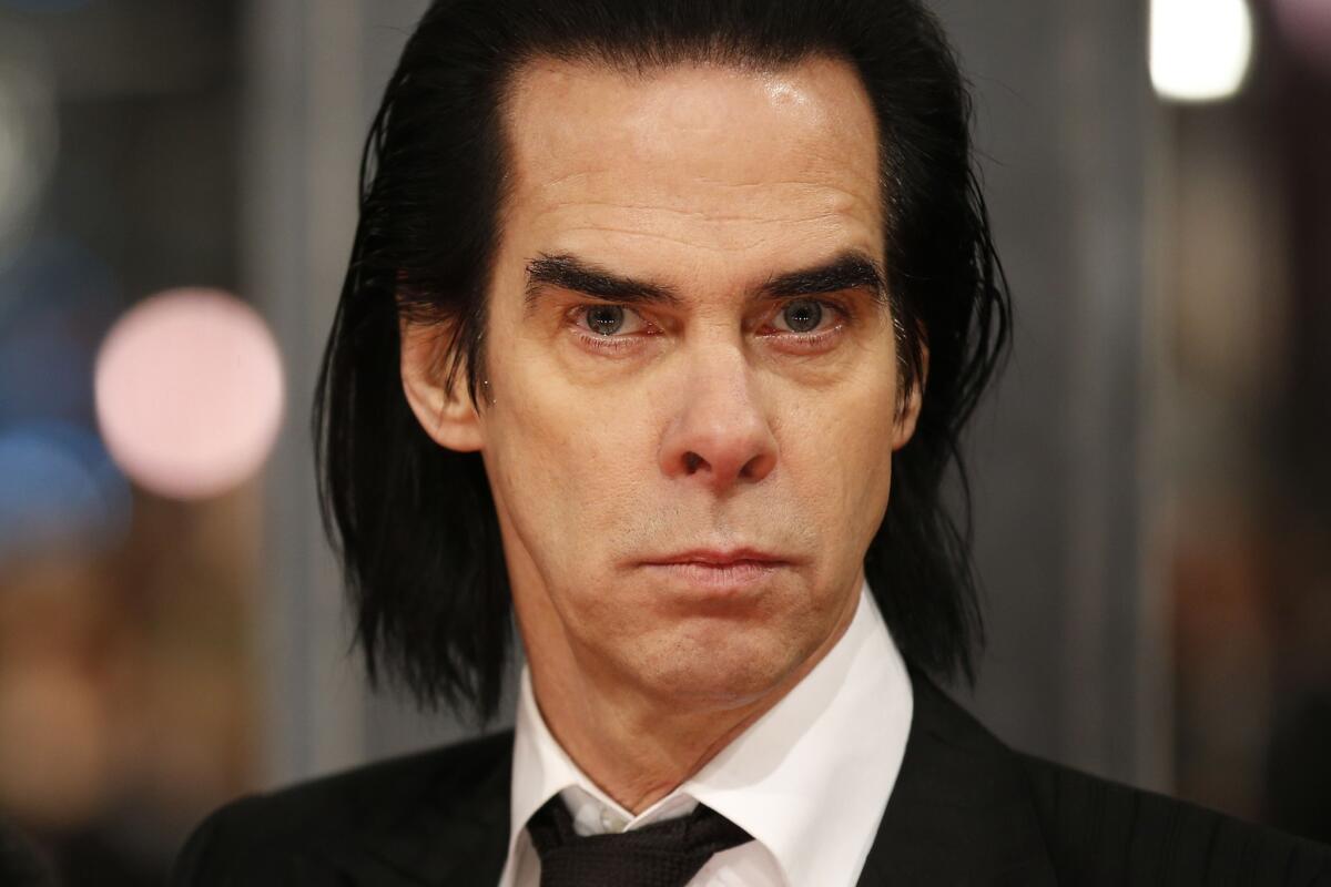 Nick Cave poses on the red carpet for the BAFTA British Academy Film Awards at the Royal Opera House in London on Feb. 8.