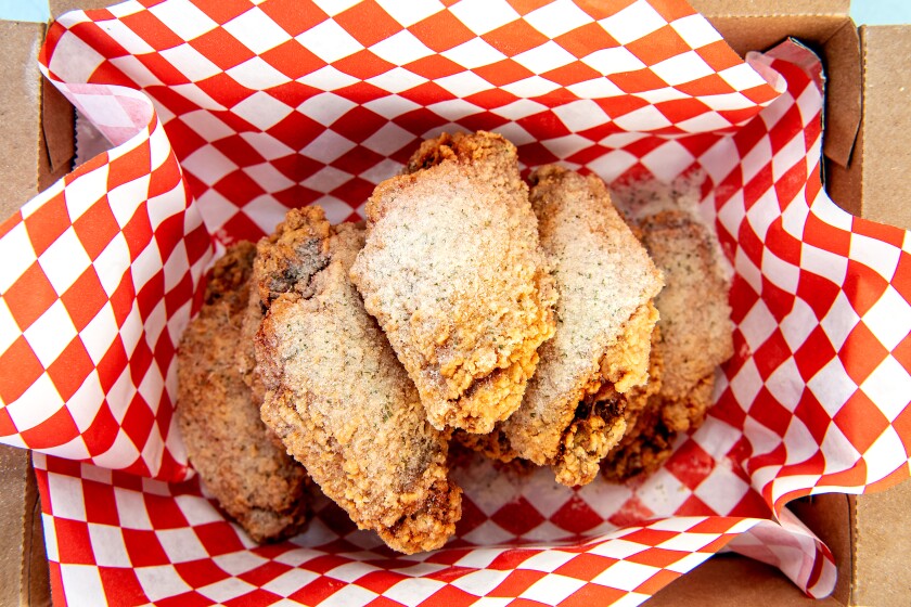 Fried chicken wings with sour cream and onion powder from Furai Chicken.