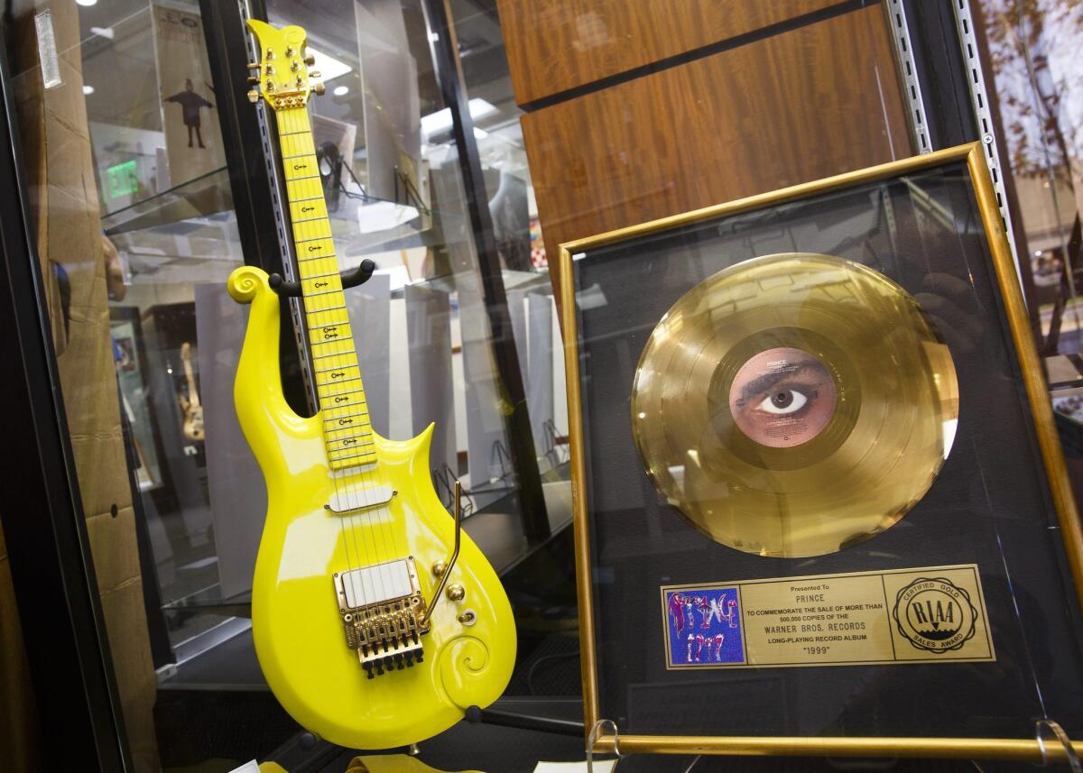 Indianapolis Colts owner Jim Irsay purchased Prince's Yellow Cloud electric guitar for $137,500 at an auction.