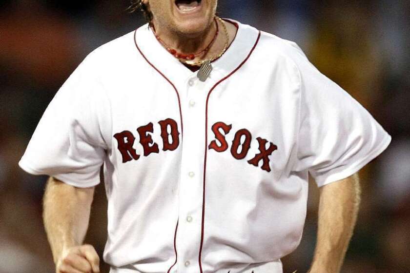 Curt Schilling with the Red Sox in 2006.