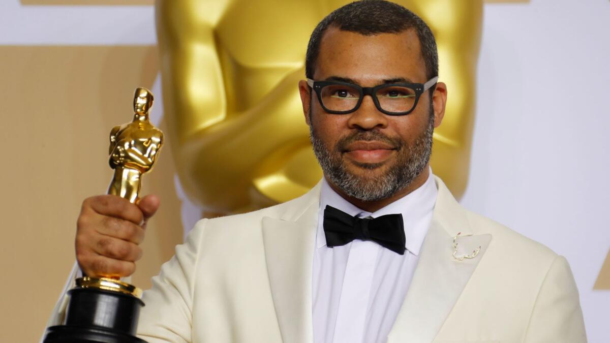 Jordan Peele, winner of the Oscar for original screenplay for "Get Out,."