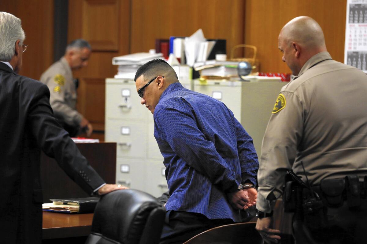 Joseph Mercado is brought into a Norwalk courtroom for closing arguments in his murder trial.