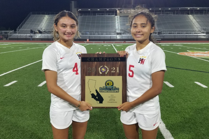 Harvard-Westlake soccer players Gisele and Alyssa Thompson.