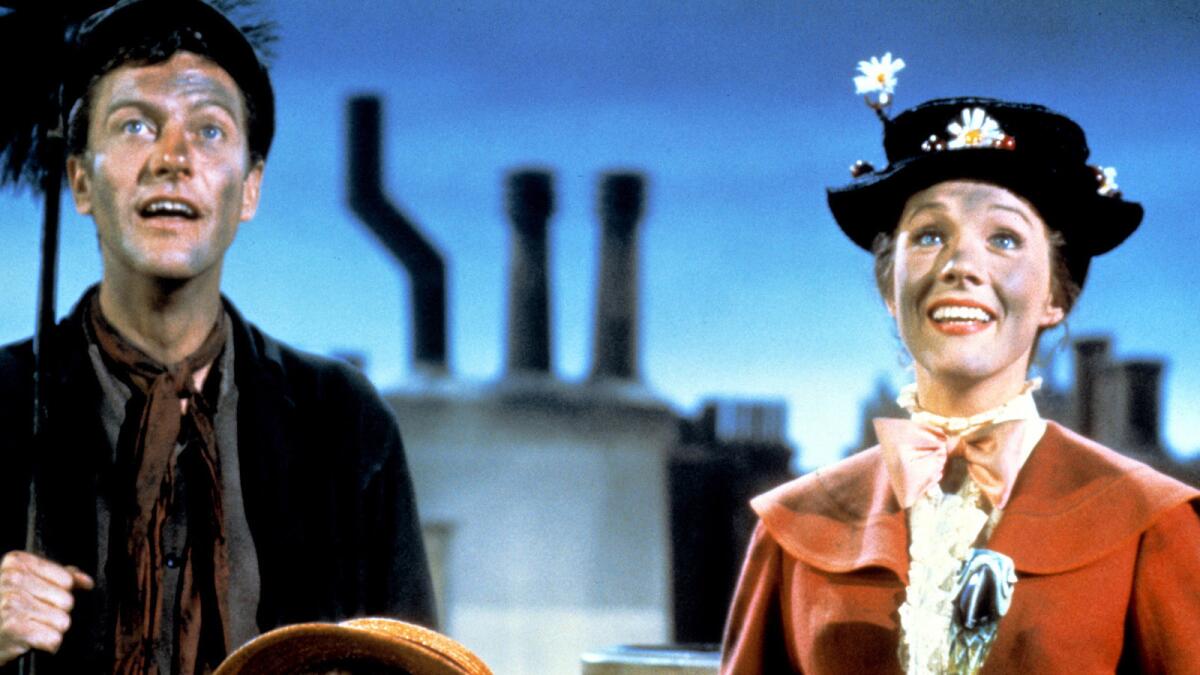 A magical nanny (Julie Andrews) helps a troubled family in "Mary Poppins" on ABC. With Dick Van Dyke.
