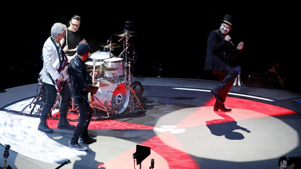 Bono performed a portion of the show as his alter ego MacPhisto.