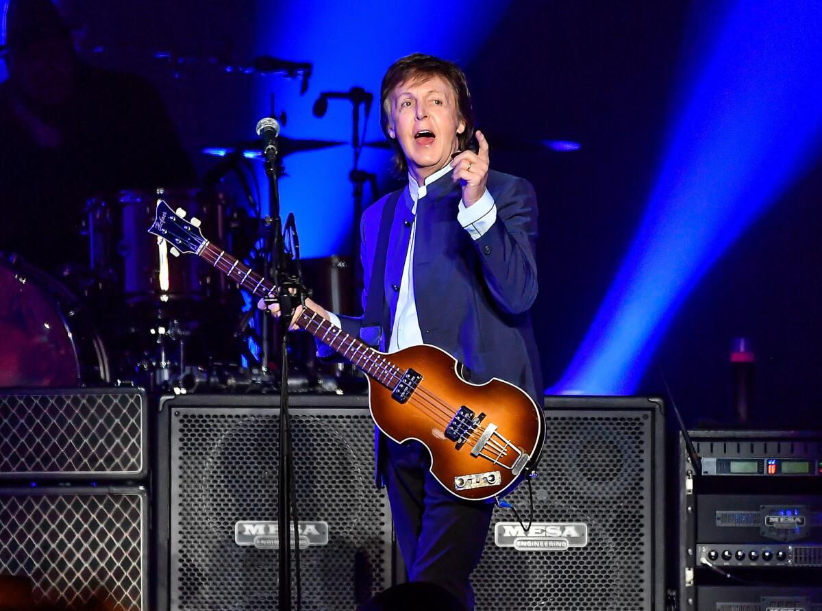 Paul McCartney performs on opening night of his 2016 One on One tour in Fresno, Calif.