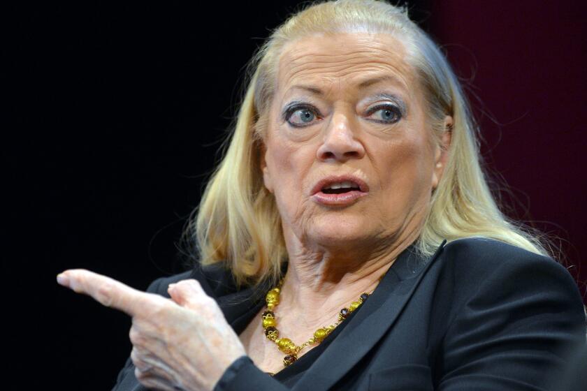 Swedish actress Anita Ekberg speaks at the 63rd annual Berlin International Film Festival in Berlin, Germany, in February 2013.