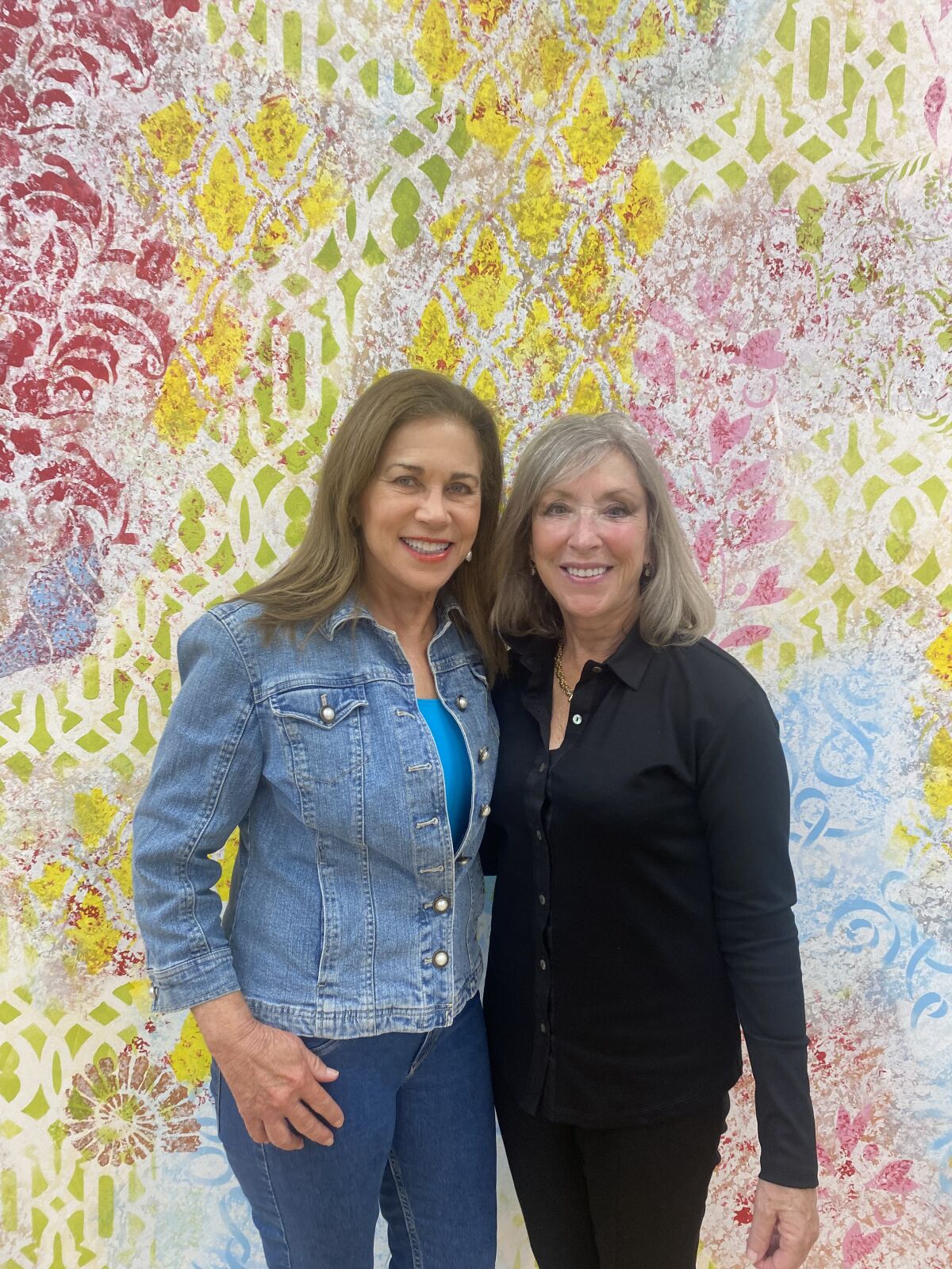 Artists Diane Feuerstein (left) and Andrea Leavitt