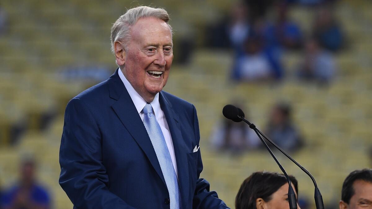 Dodgers: Vin Scully sends Jaime Jarrín message as legend joins him