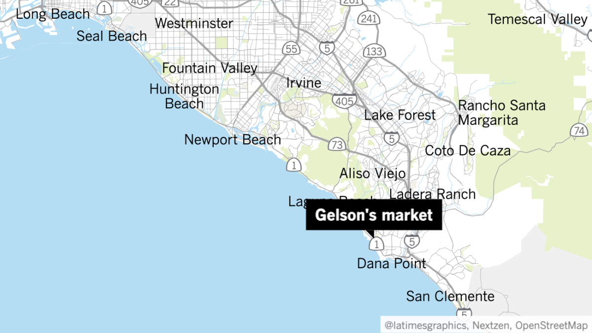 Map of Gelson's market