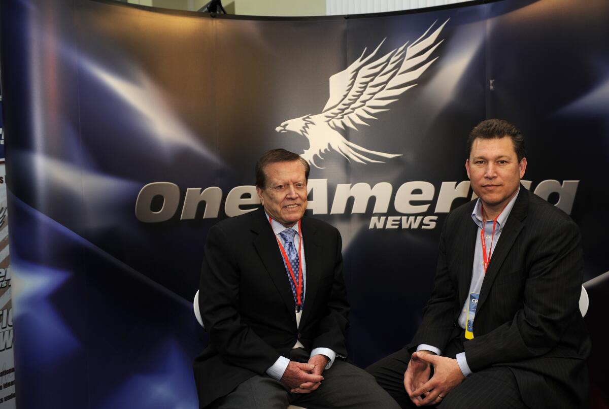 Robert Herring, left, and Charles Herring, founders of One America News Network in 2013.
