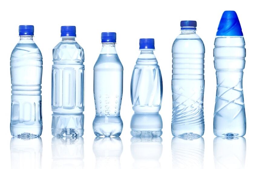 Collection of water bottles isolated on white background; Shutterstock ID 90720409; Brand: PlasticsToday; LocationProduct: For print and web; Date: 08/17; Purpose: Edit
