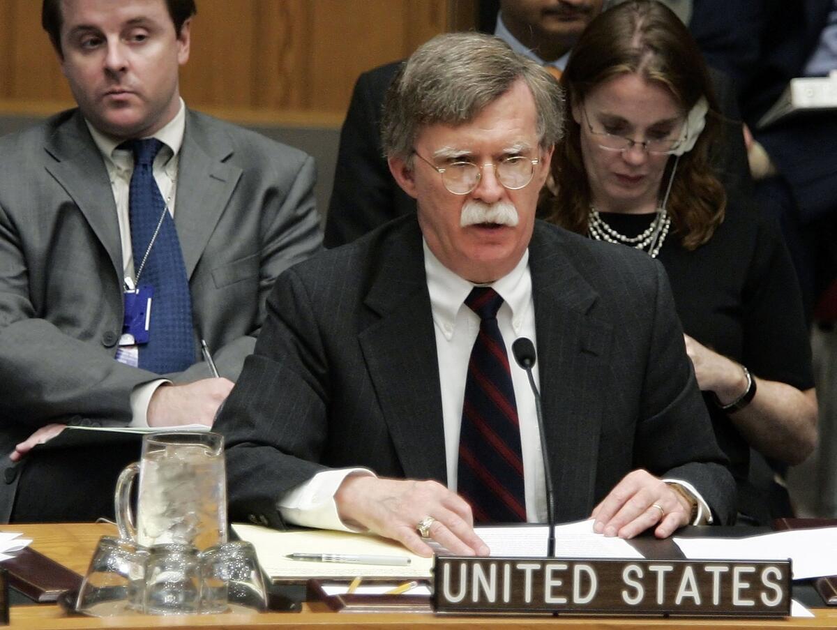 Neoconservatives such as former U.S. Ambassador to the U.N. John Bolton, seen here in 2006, have expressed serious reservations about making a deal with Iran on that country's nuclear program.