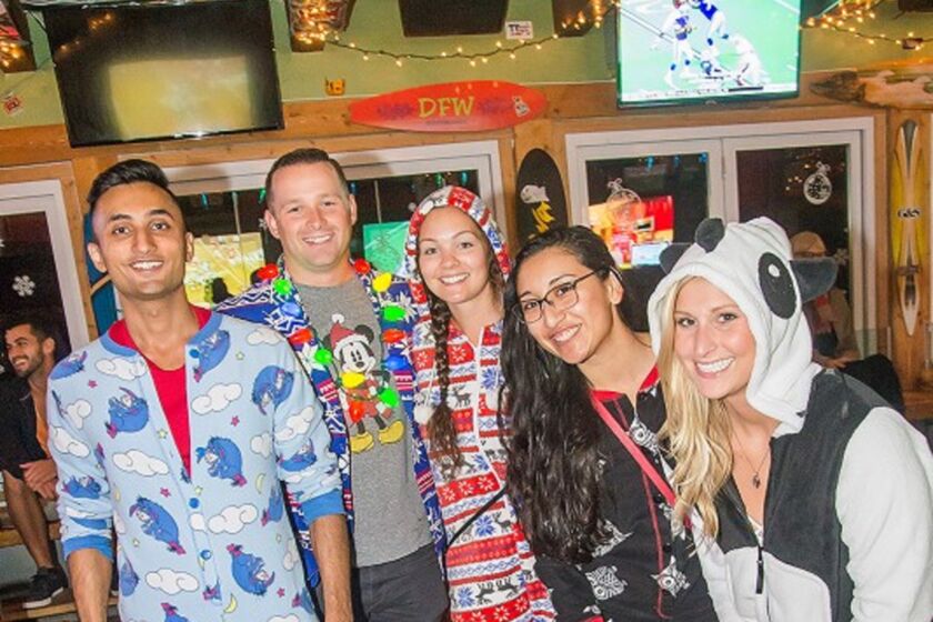Snuggle up on Christmas Day at the PB Shore Club Onesie Party