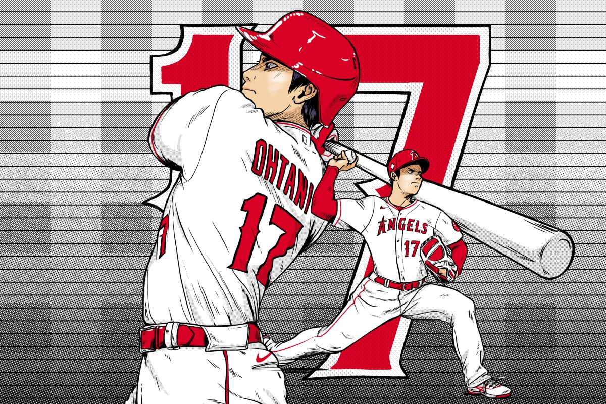 Illustration of Shohei Ohtani in manga style.