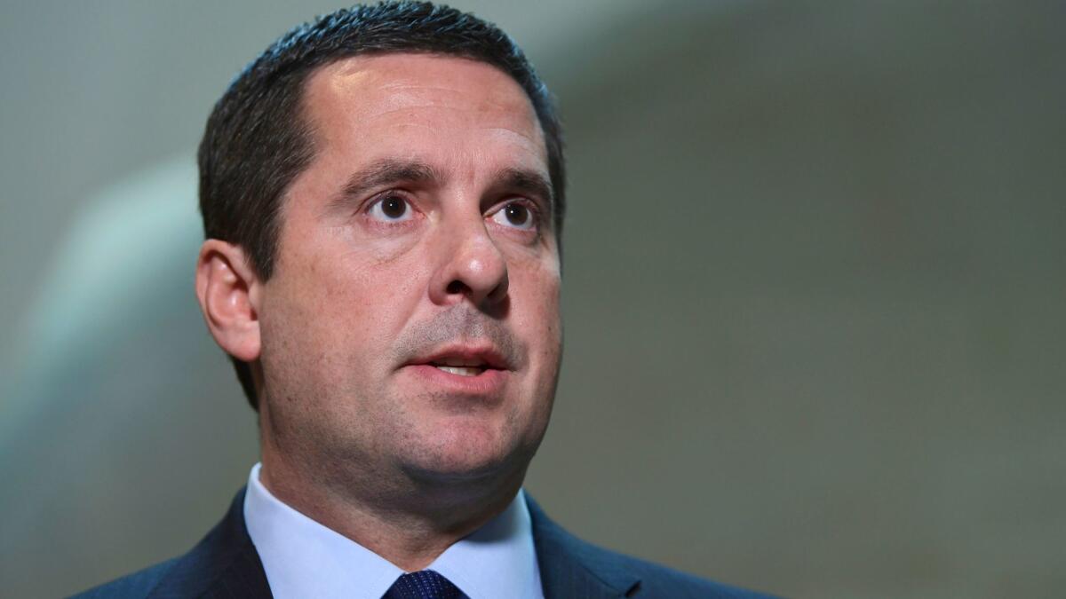 Rep. Devin Nunes (R-Tulare), the ranking member of the House Intelligence Committee.