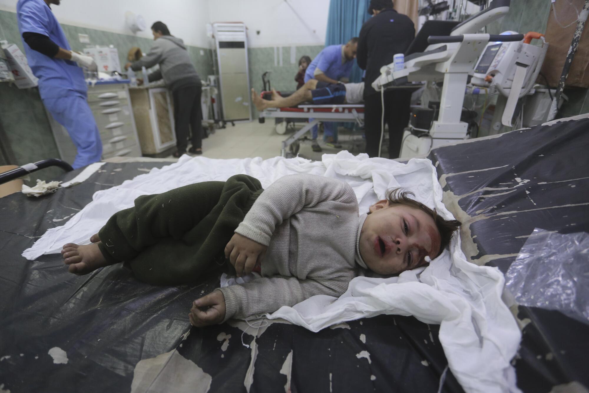 Palestinian toddler wounded in Israel's bombardment of Gaza