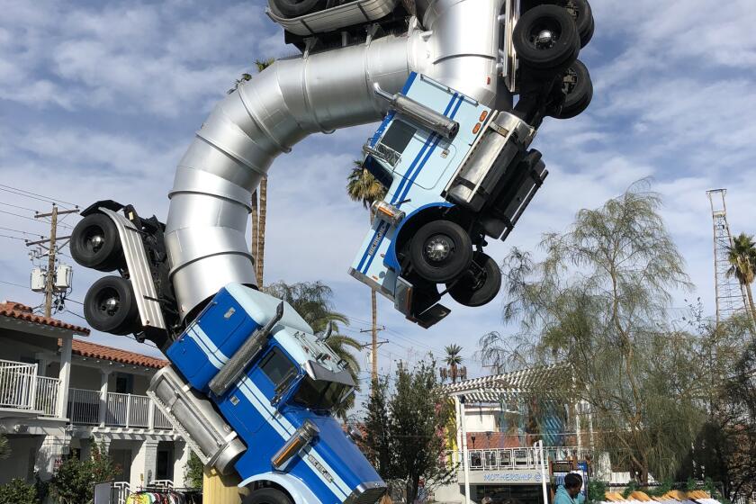 The "Big Rig Jig" is the signature sculpture at Fergusons Downtown, a space for local, small businesses and makers.