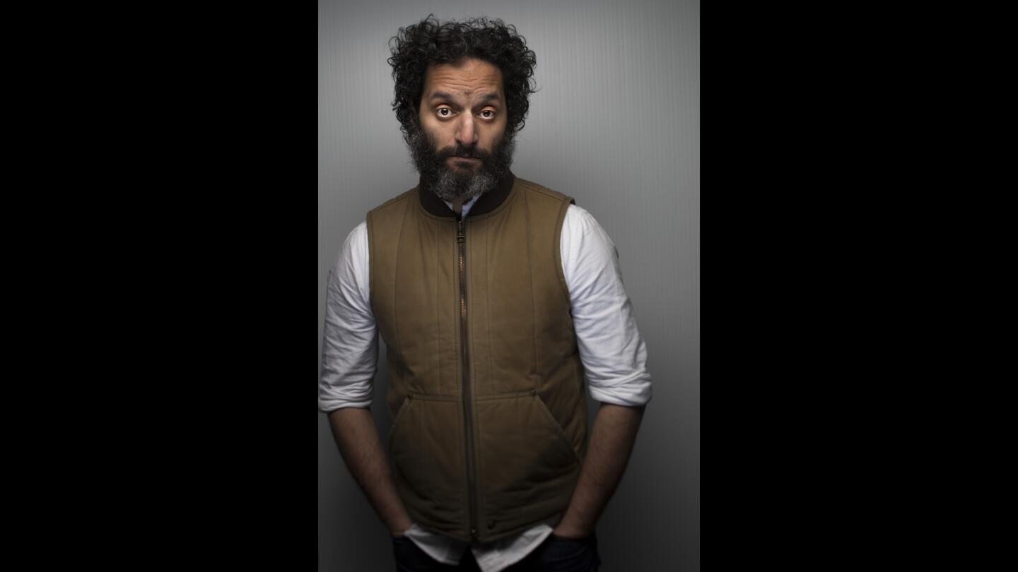 Actor Jason Mantzoukas, from the film "The Long Dumb Road," photographed in the L.A. Times Studio at Chase Sapphire on Main, during the Sundance Film Festival in Park City, Utah, Jan. 19, 2018.