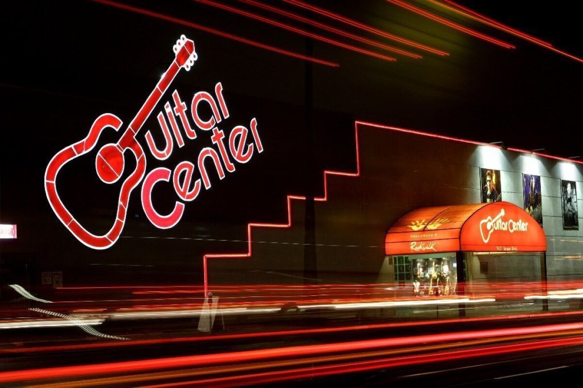 This Guitar Center store is on Sunset Boulevard in Hollywood.