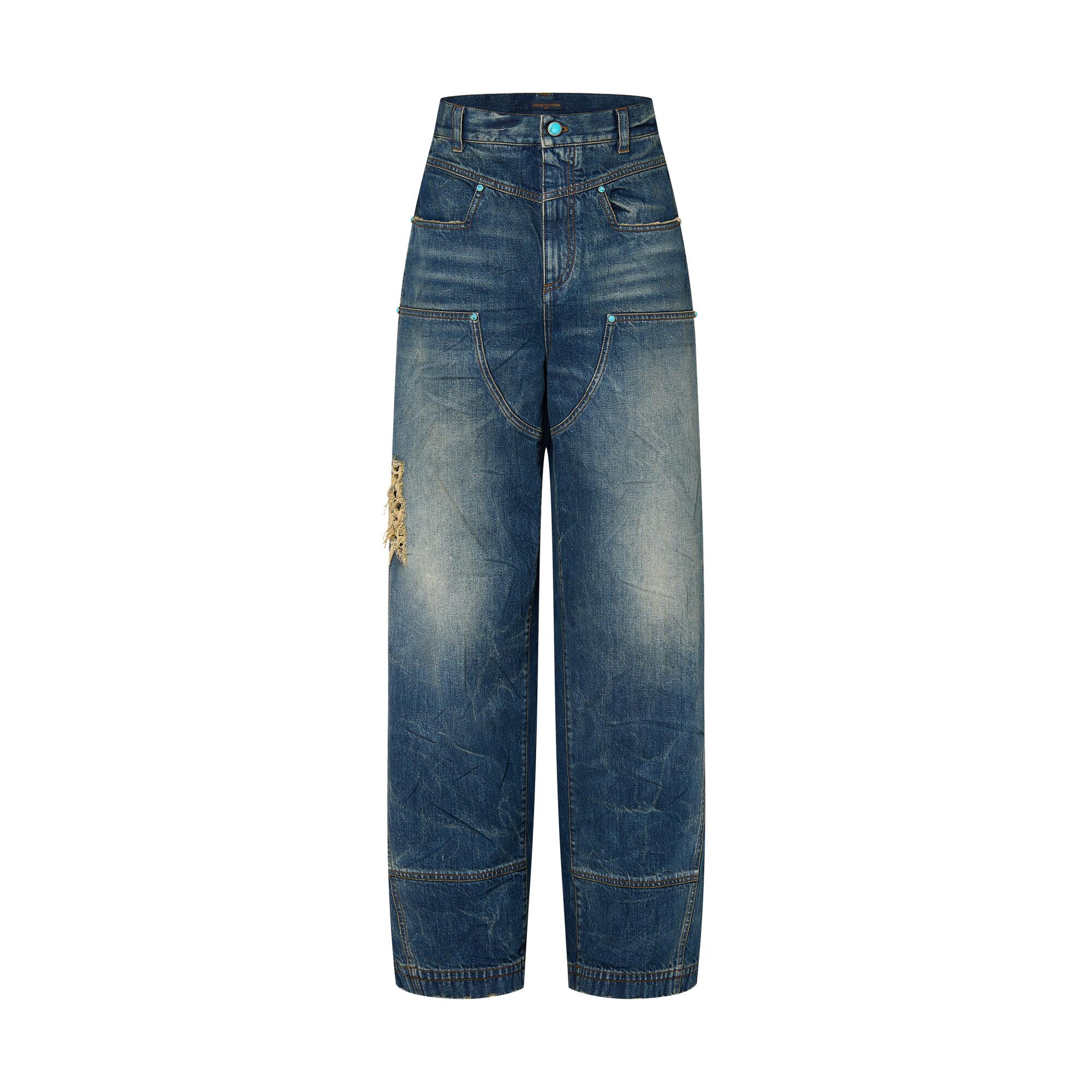 Louis Vuitton washed denim work pants