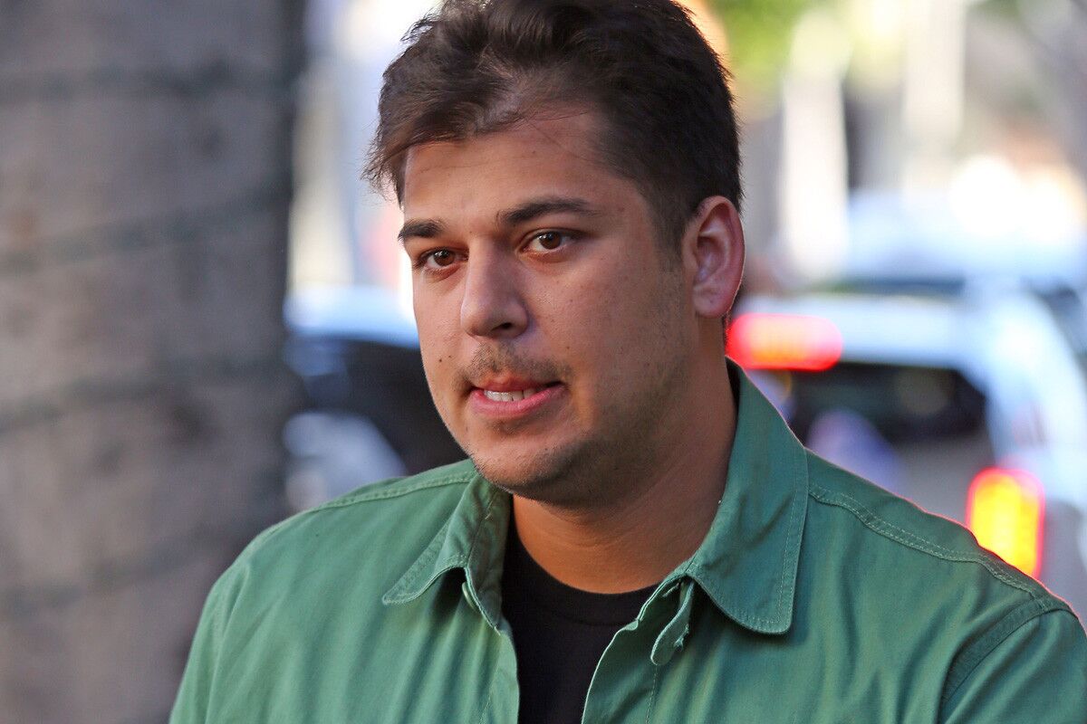 Rob Kardashian, shown in March, has been charged with misdemeanor battery and petty theft. He pleaded not guilty on Wednesday.