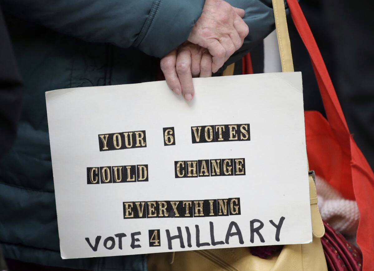 A protest sign outside the gathering of Utah electors