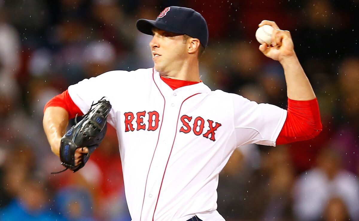 Boston Red Sox pitcher Chris Capuano delivers during a loss to the New York Yankees on Tuesday.